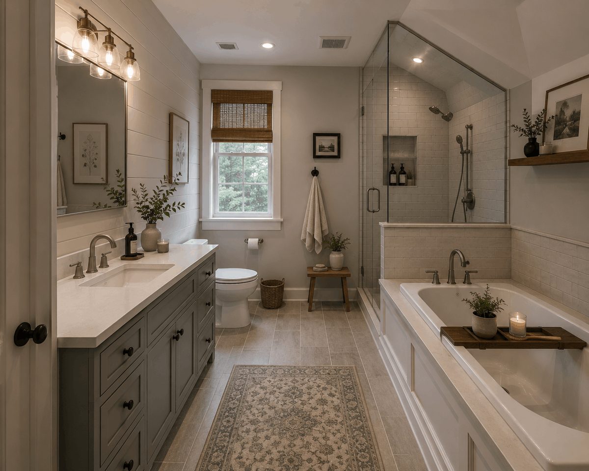 Small bathroom remodel in NJ — affordable tier Small bathroom remodel in NJ — affordable tier